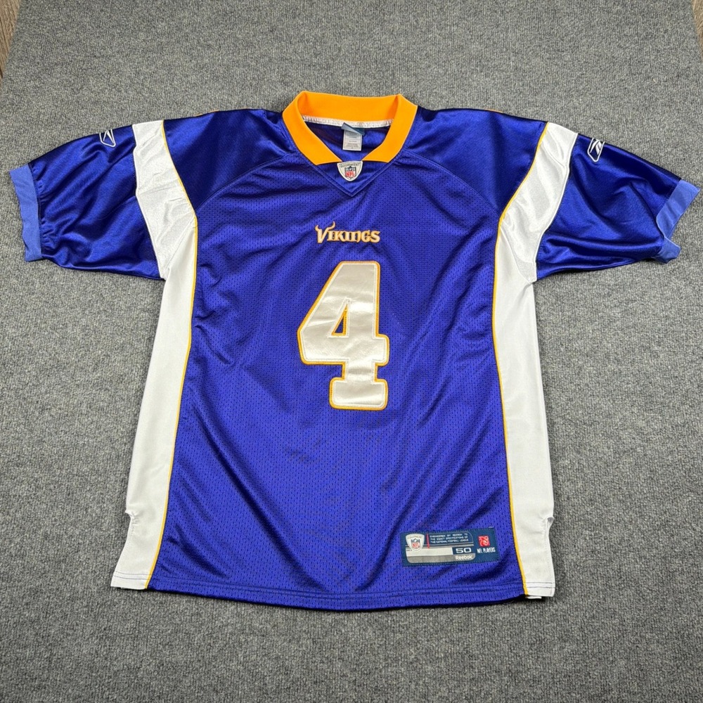 Brett Favre Reebok Jersey Minnesota Vikings Mens 50 L Purple NFL On Field Home